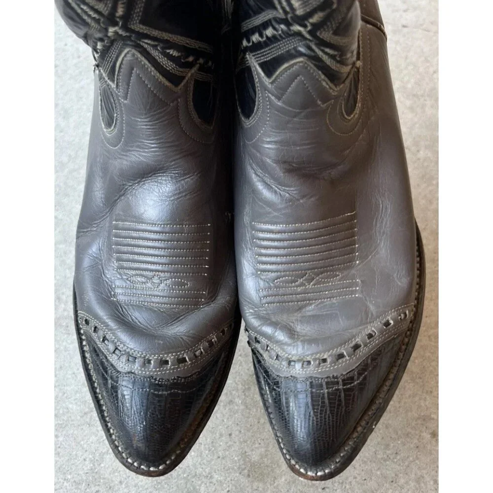 Tony Lama Wingtip Cowboy Boots Men’s 8.5 Tony Lama 6914 Vintage Wingtip Cowboy